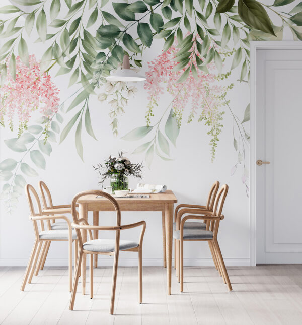 Delicate florals and lush greenery. Delicate florals and lush greenery.