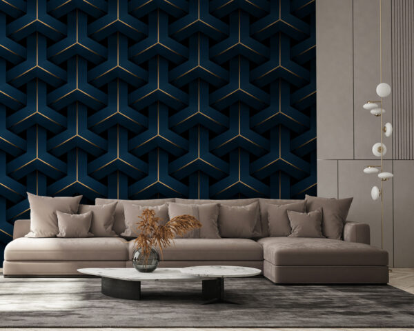 Blue and gold pattern