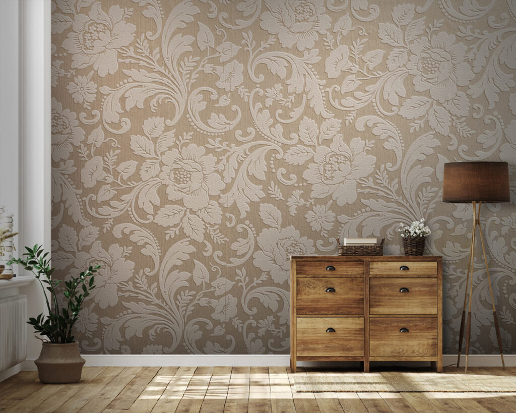 Elegant floral patterned fabric design Elegant floral patterned fabric design