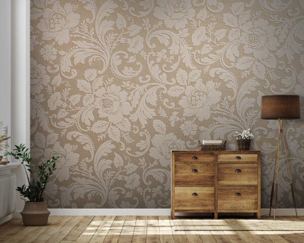 Elegant floral patterned fabric design. Elegant floral patterned fabric design.