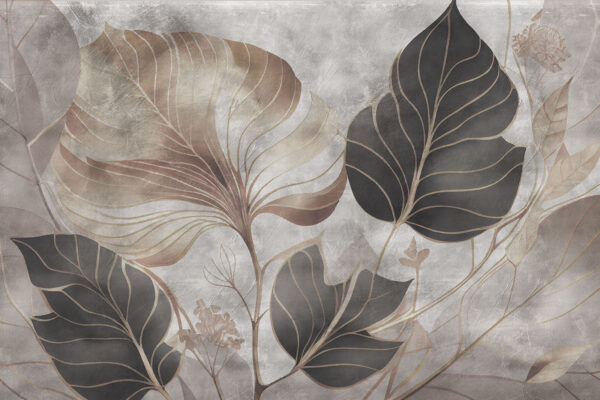 Elegant leaves in muted tones. Elegant leaves in muted tones.
