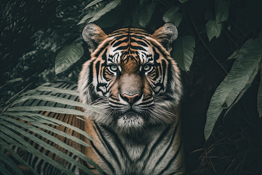 Tiger in the jungle