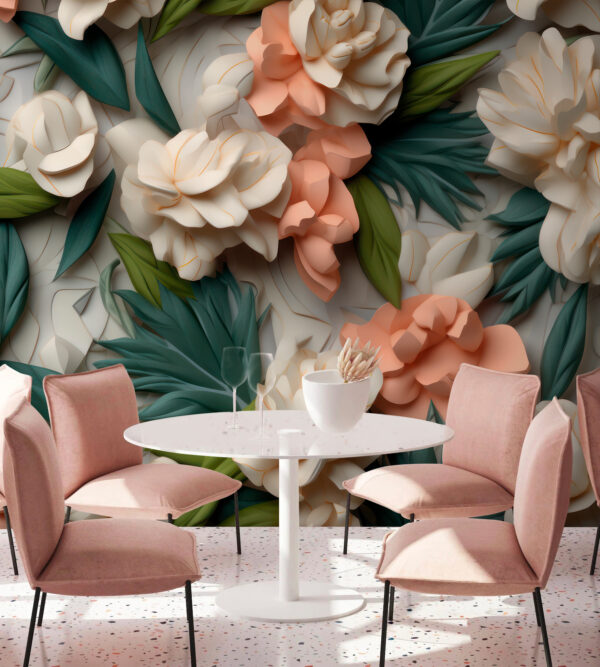 Delicate flowers with lush greenery. Delicate flowers with lush greenery.
