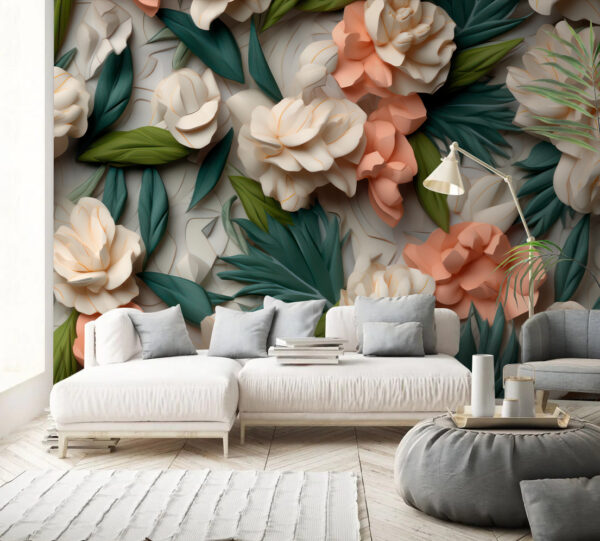 Delicate flowers with lush greenery. Delicate flowers with lush greenery.