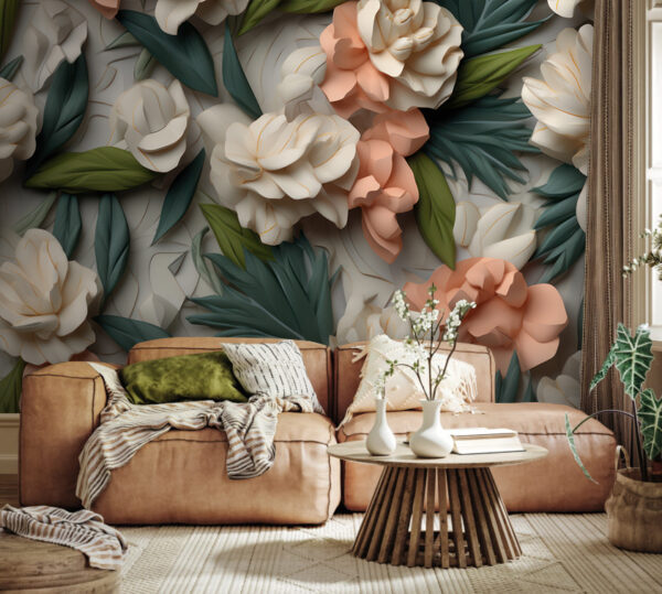 Delicate flowers with lush greenery. Delicate flowers with lush greenery.