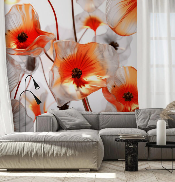 Group of glass flowers Group of glass flowers