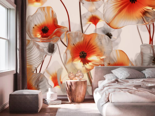 Group of glass flowers Group of glass flowers