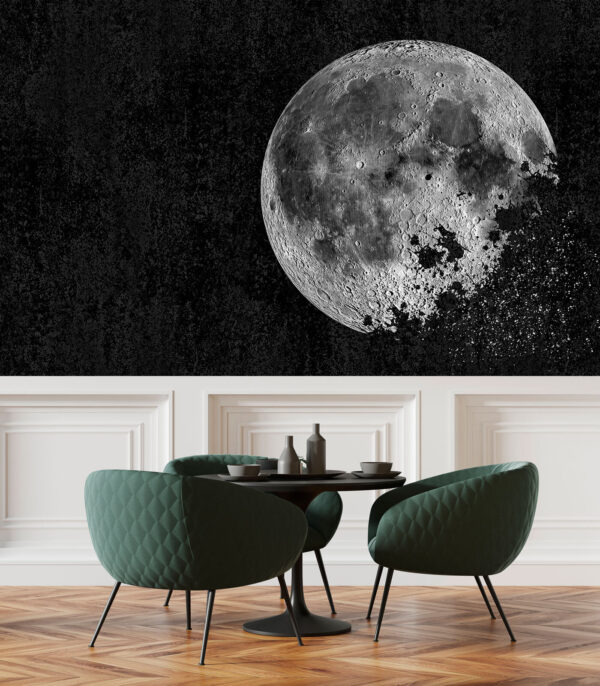 Mysterious moon in a dark sky. Mysterious moon in a dark sky.
