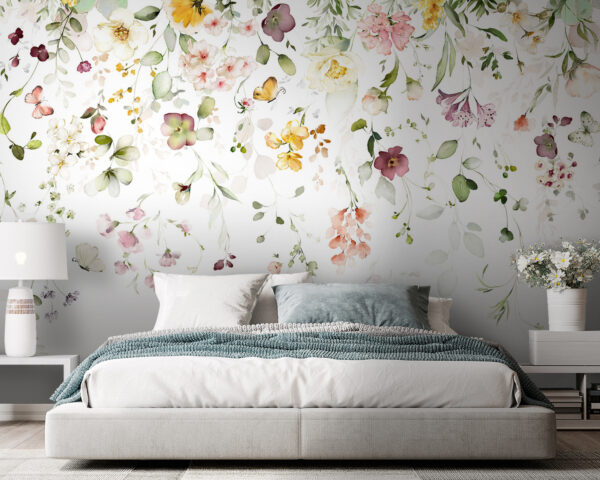 Painting of flowers and leaves Painting of flowers and leaves