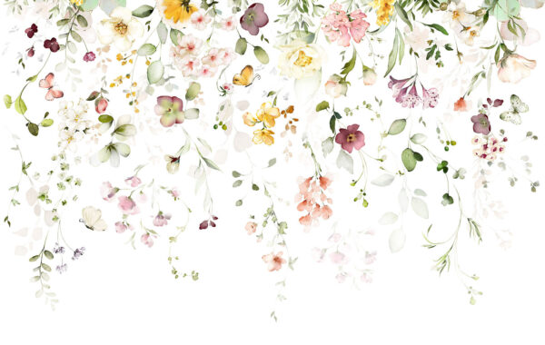 Painting of flowers and leaves Painting of flowers and leaves