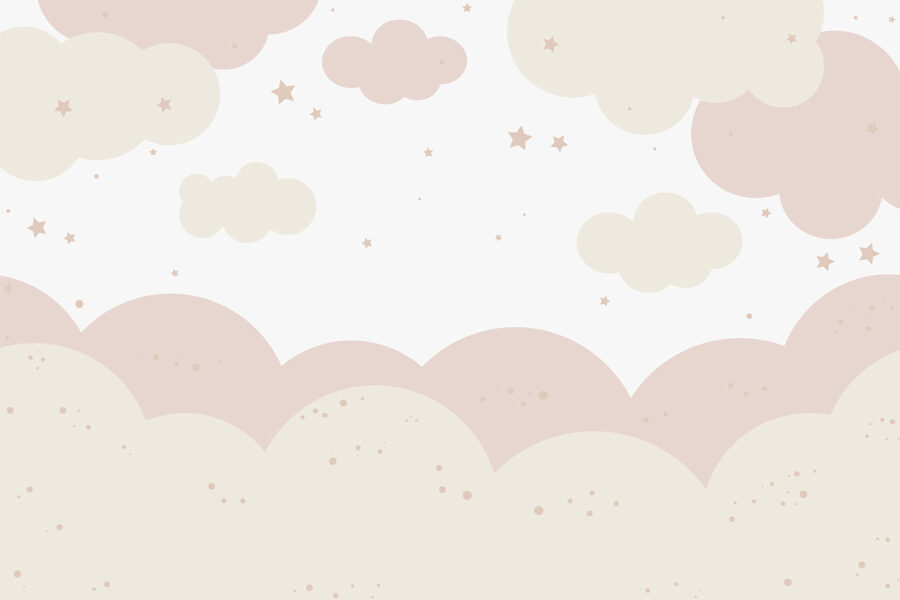 Wall murals Pink and white clouds and stars - Image 6