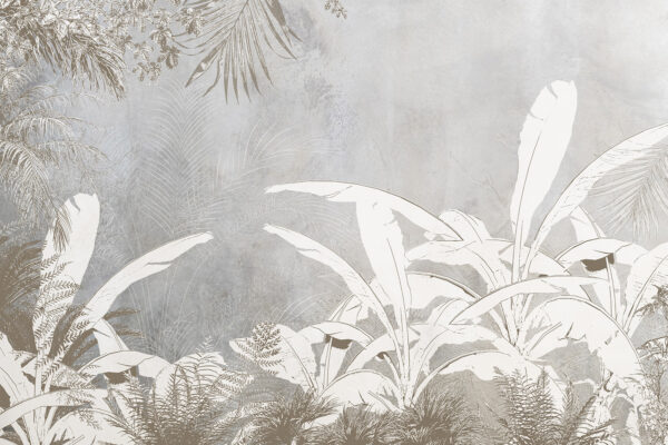 White and grey wallpaper with plants u95364p 600x400 - White and grey wallpaper with plants - tegory