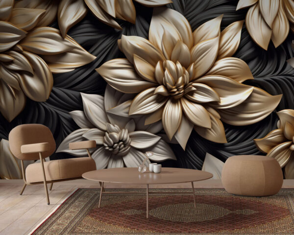 Elegant floral design on dark background. Elegant floral design on dark background.