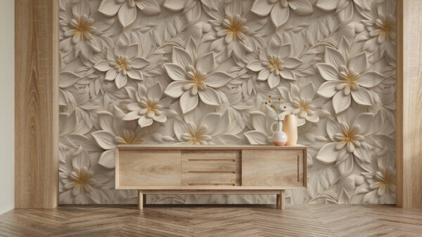 Wallpaper with flowers Wallpaper with flowers