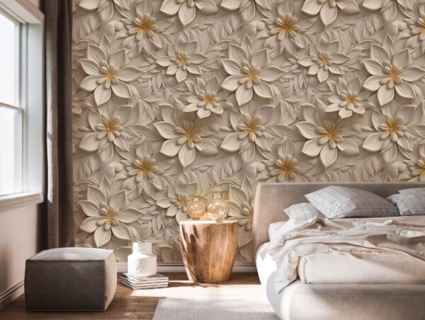 Wallpaper with flowers Wallpaper with flowers