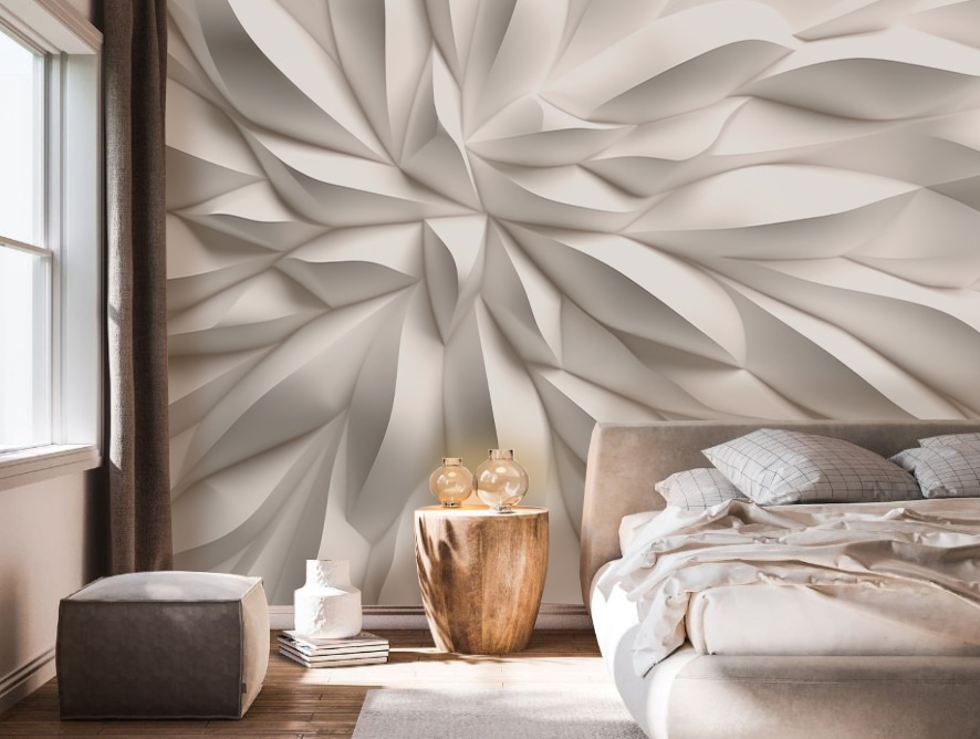 White textured surface with wavy lines White textured surface with wavy lines