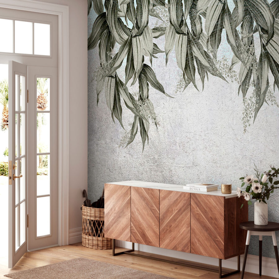 Elegant leaves against a textured backdrop. Elegant leaves against a textured backdrop.