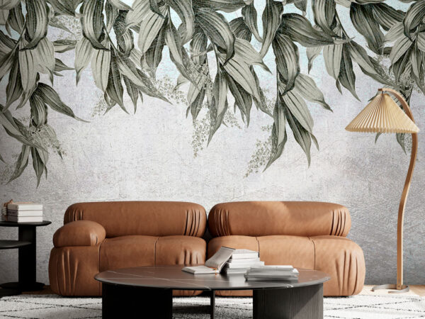 Elegant leaves against a textured backdrop. Elegant leaves against a textured backdrop.
