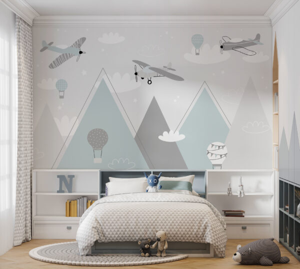 Wallpaper with airplanes and mountains u95044pir5 600x538 - Wallpaper with airplanes and mountains