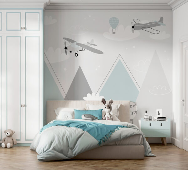 Wallpaper with airplanes and mountains u95044pir4 600x544 - Wallpaper with airplanes and mountains