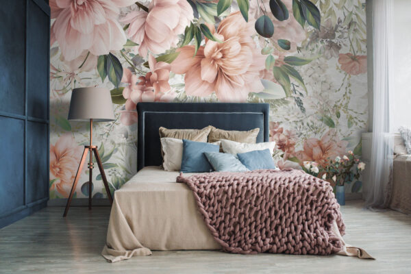 Delicate pastel floral arrangement design. Delicate pastel floral arrangement design.