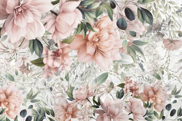Delicate pastel floral arrangement design. Delicate pastel floral arrangement design.