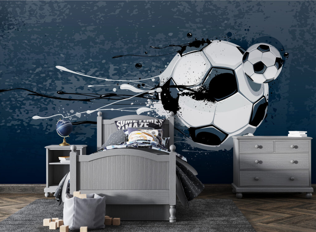 Football ball with splashes of paint Football ball with splashes of paint