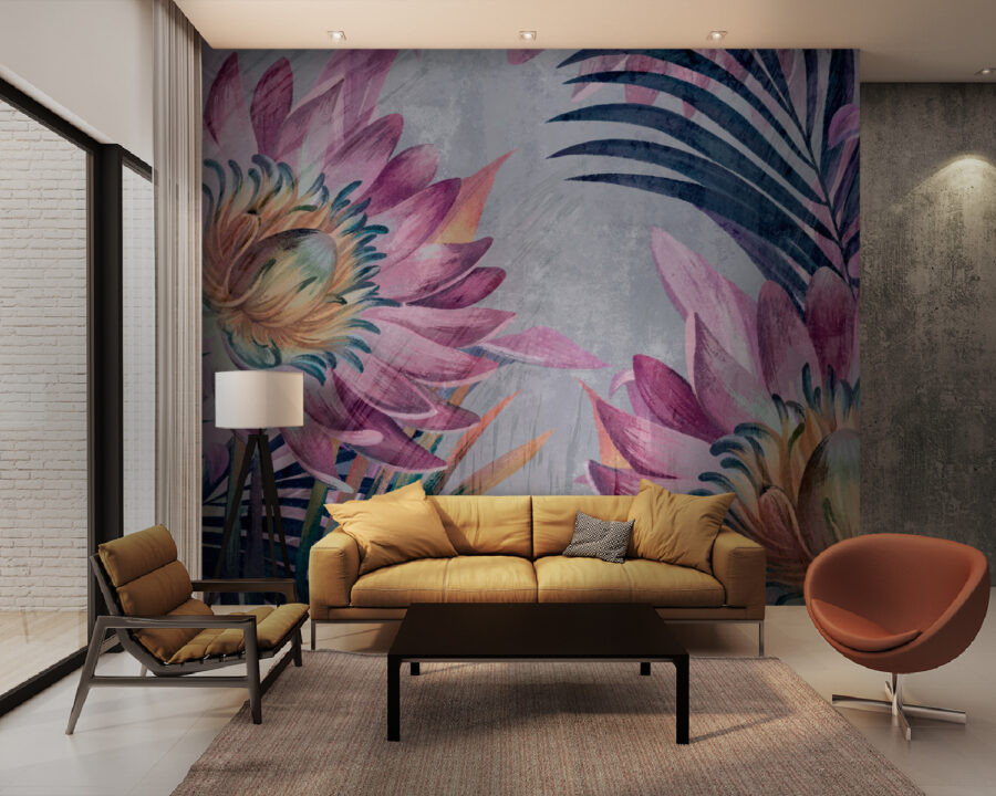 Vibrant blooms against a textured backdrop. Vibrant blooms against a textured backdrop.