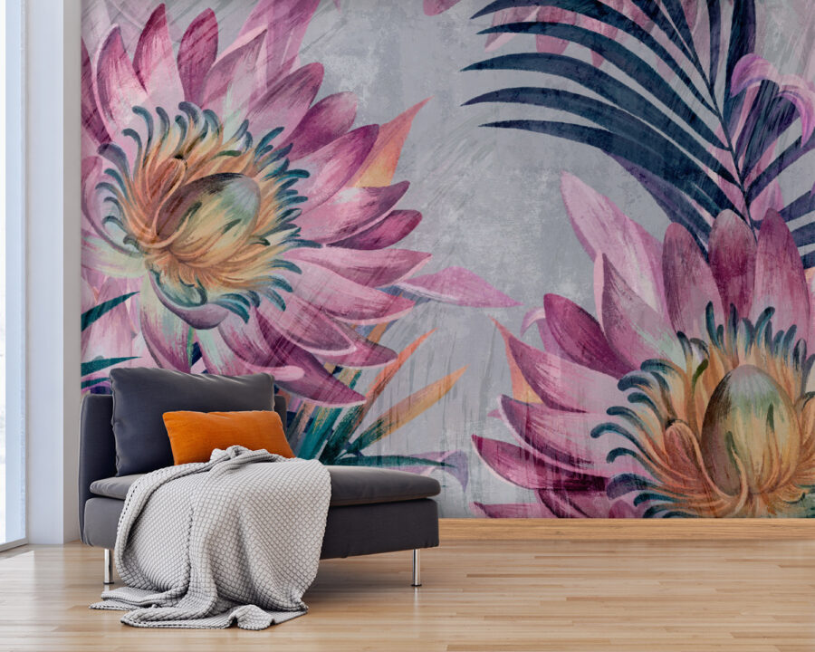 Vibrant blooms against a textured backdrop. Vibrant blooms against a textured backdrop.