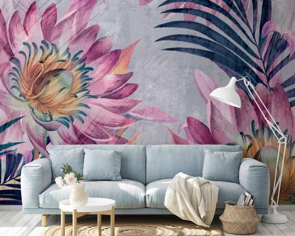 Vibrant blooms against a textured backdrop Vibrant blooms against a textured backdrop