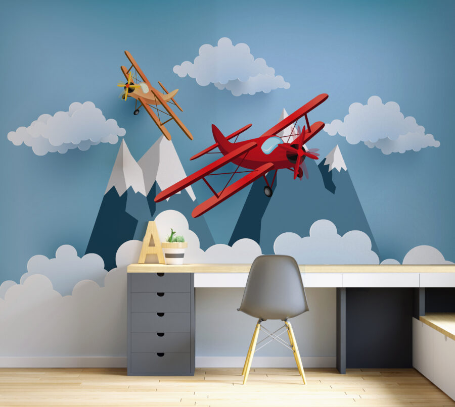 Wall murals Two planes flying in the air