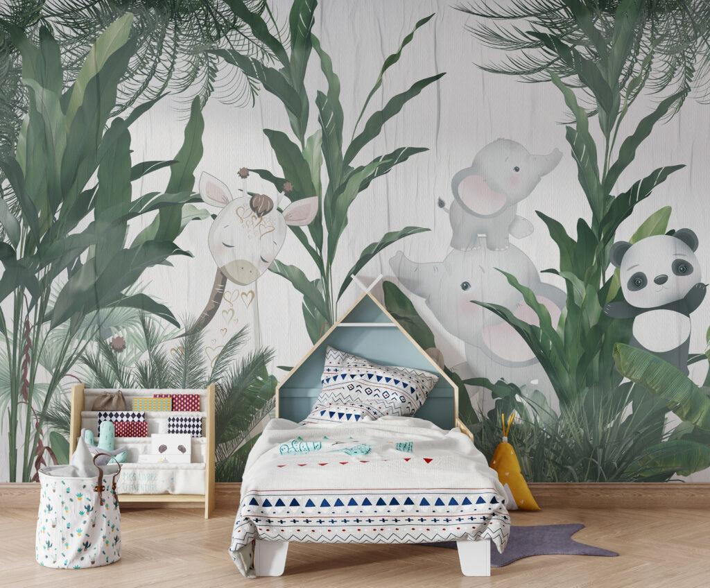 Group of animals in a forest Group of animals in a forest