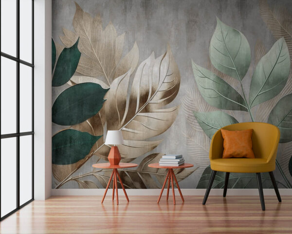 Elegant foliage against a textured background. Elegant foliage against a textured background.