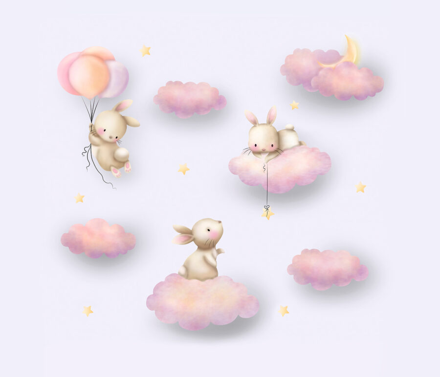 Group of rabbits on clouds u94823p 900x771 - Group of rabbits on clouds - tegory