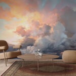 Wall murals Colorful clouds in the sky