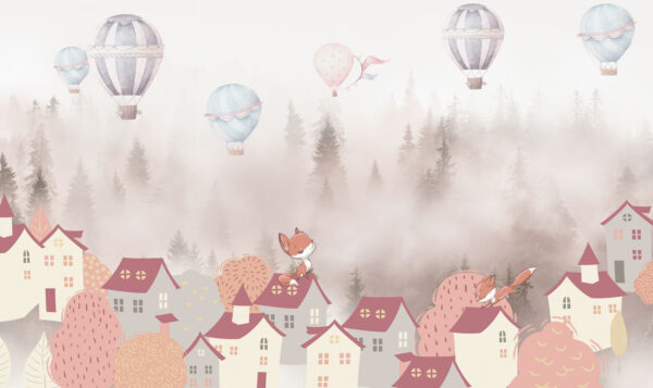 Cartoon of a fox on a rooftop of a town with hot air balloons u94690p 600x357 - Cartoon of a fox on a rooftop of a town with hot air balloons - tegory