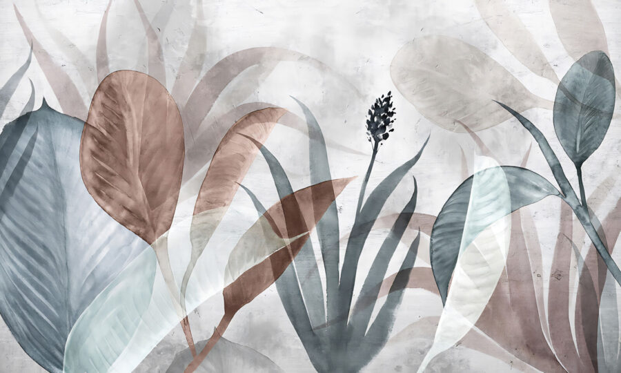 Serene foliage in soft pastels.