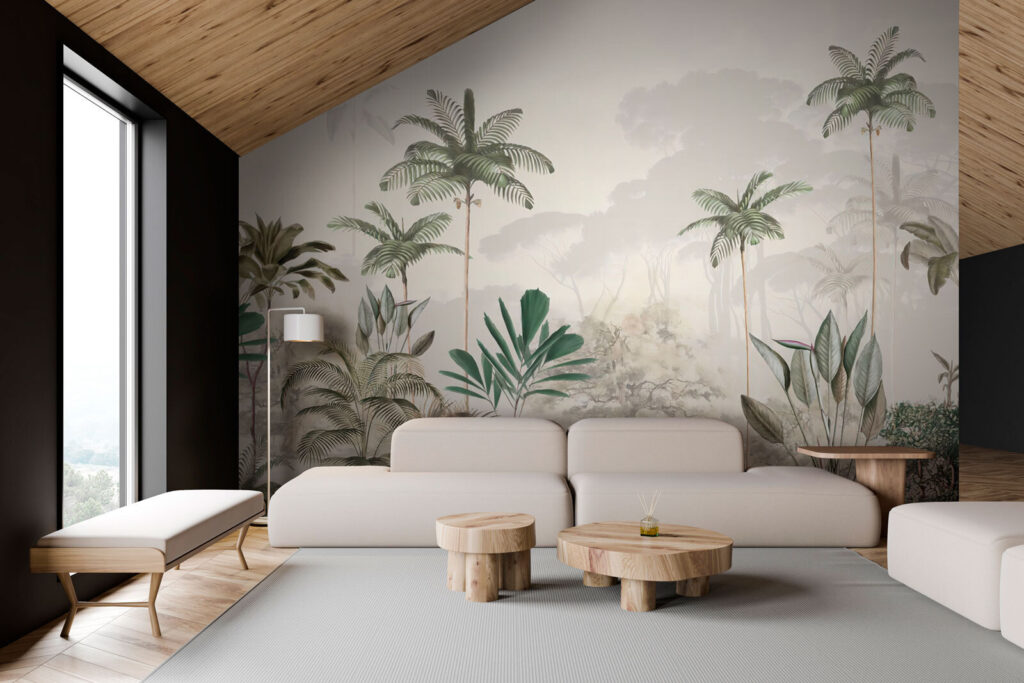 Wallpaper with palm trees Wallpaper with palm trees