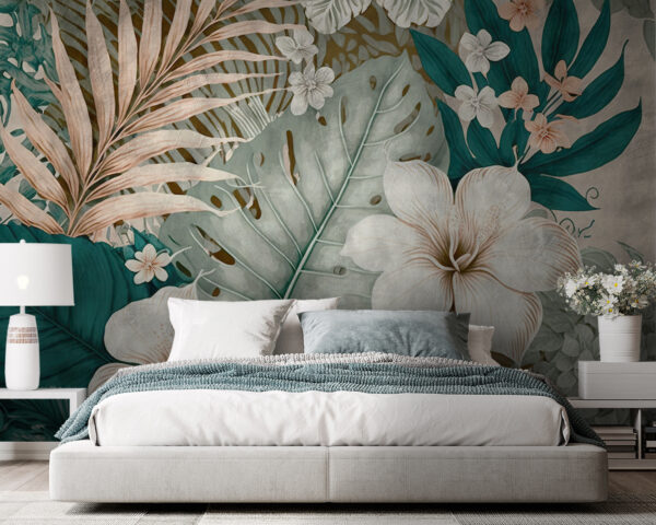Tropical foliage and floral arrangement. Tropical foliage and floral arrangement.