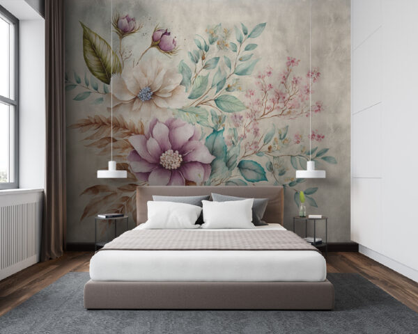 Painting of flowers and leaves Painting of flowers and leaves