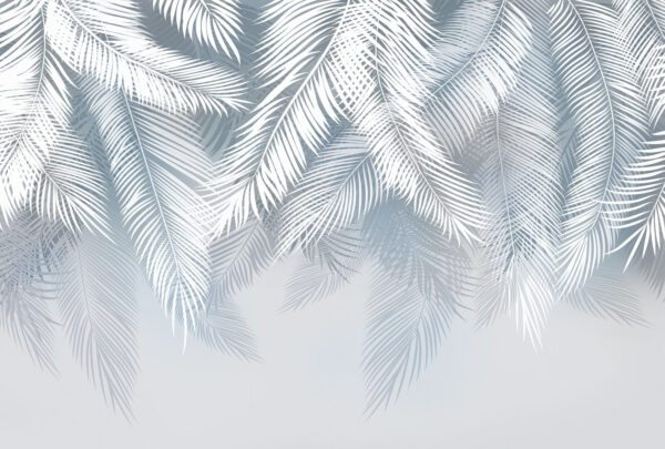 White leaves on a gray background White leaves on a gray background
