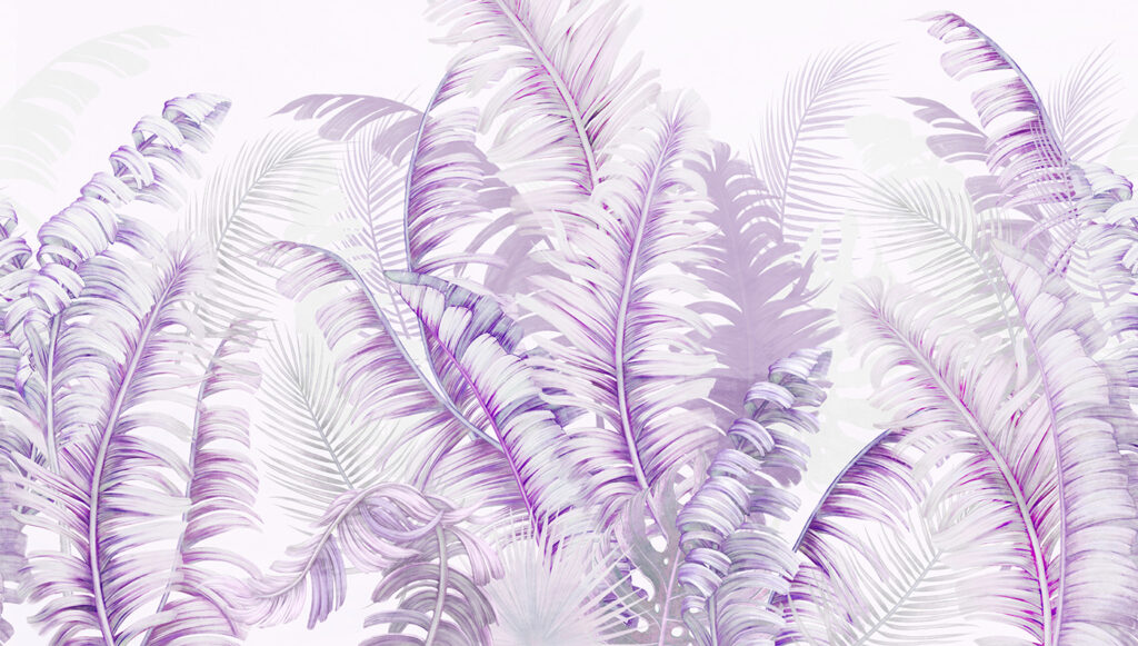 Delicate purple fern pattern design. Delicate purple fern pattern design.