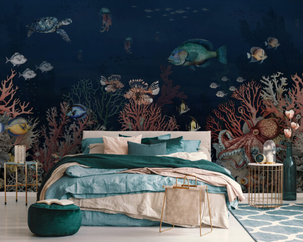 Sea life with fish and coral u94467pib111 600x480 - Sea life with fish and coral