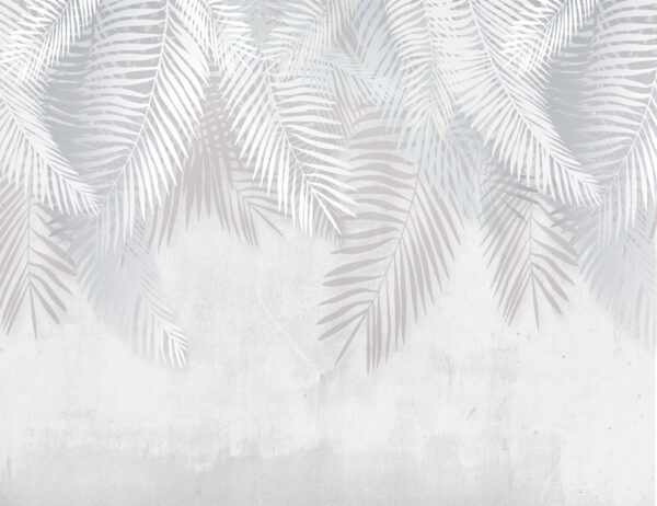 White leaves on a gray background White leaves on a gray background
