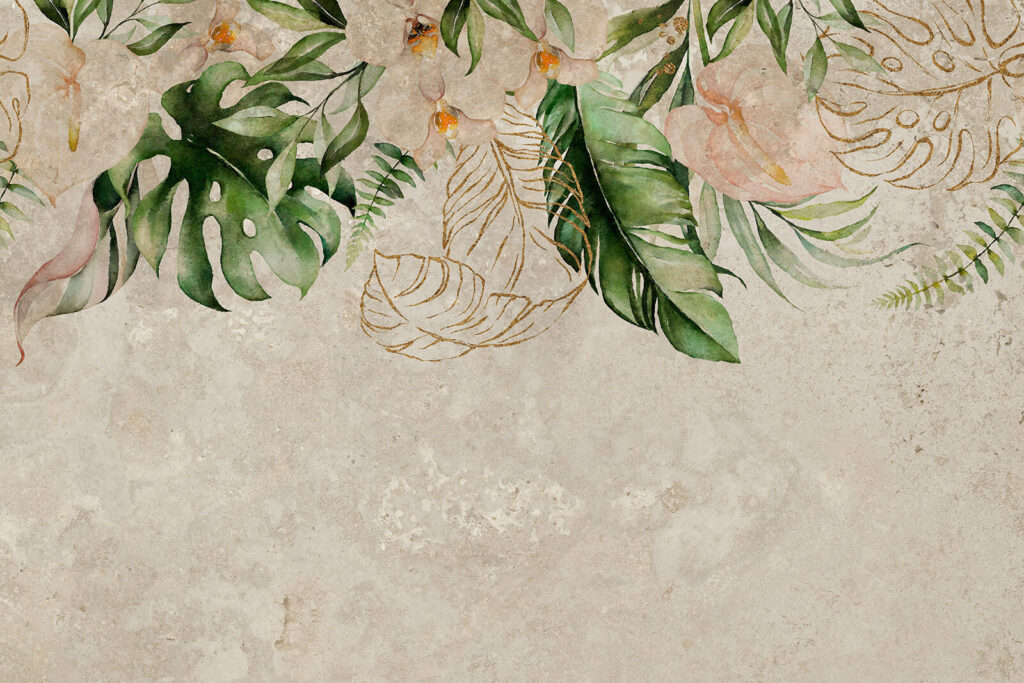 Elegant botanical design with soft hues. Elegant botanical design with soft hues.