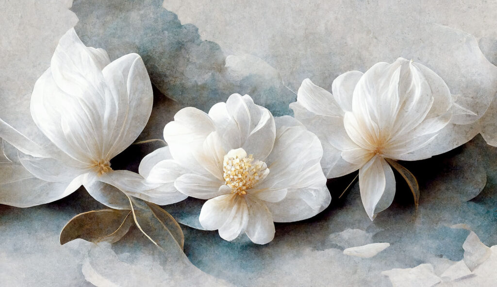 Group of white flowers Group of white flowers