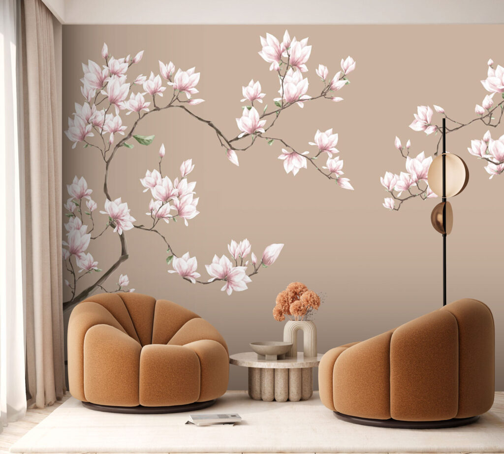 Group of white flowers on a brown background Group of white flowers on a brown background