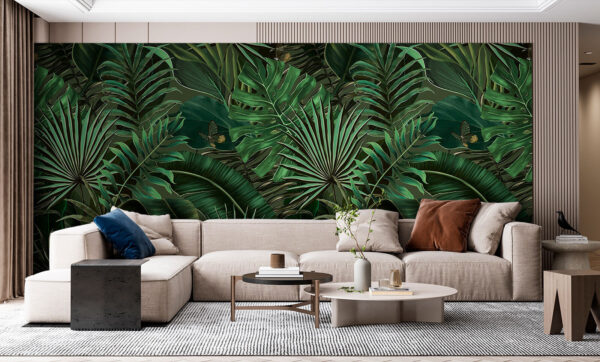 Lush green leaves and hidden butterflies. Lush green leaves and hidden butterflies.