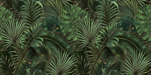 Lush green leaves and hidden butterflies. Lush green leaves and hidden butterflies.
