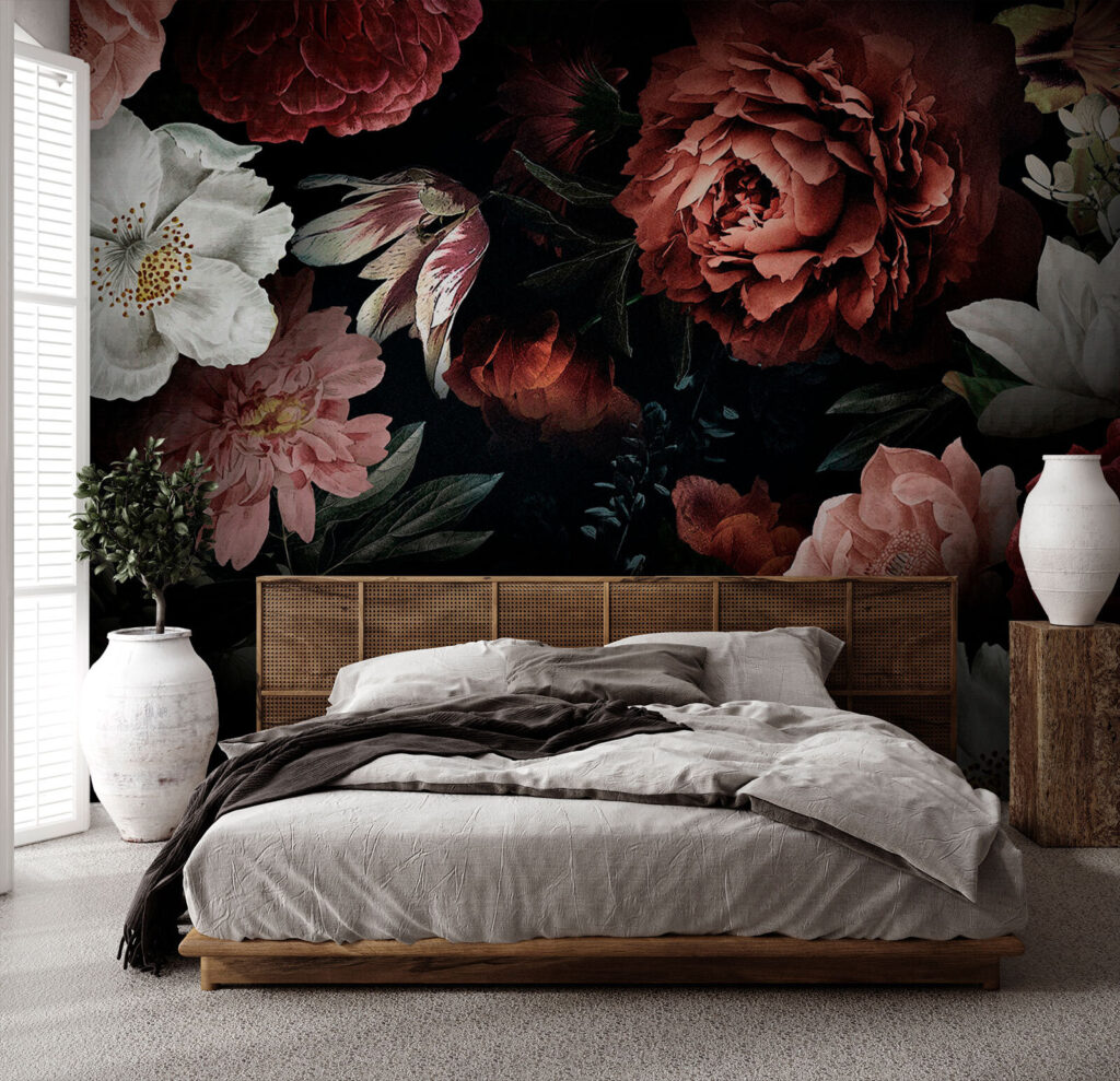 Elegant blooms on a dark backdrop